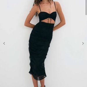 For Love and Lemons Poison Ruched Dress